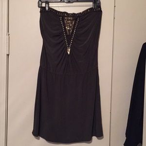 Bisou Bisou embellished strapless dress